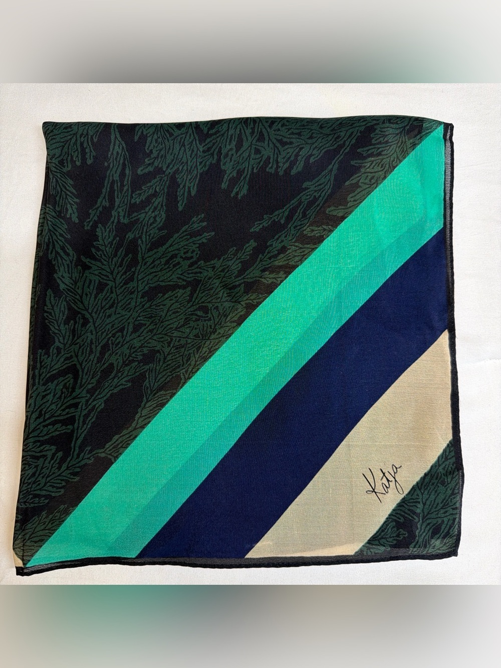 Katja Botanical Geometric Square Scarf
